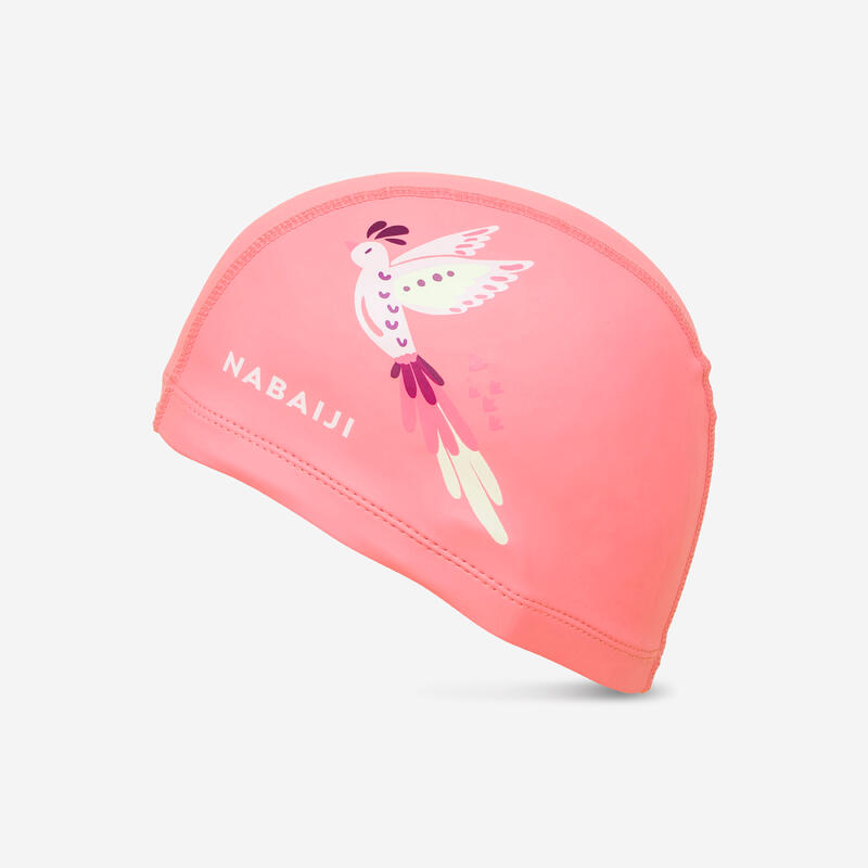 Bonnet de Bain Maille Silicone PRINT BIRD CORAIL
