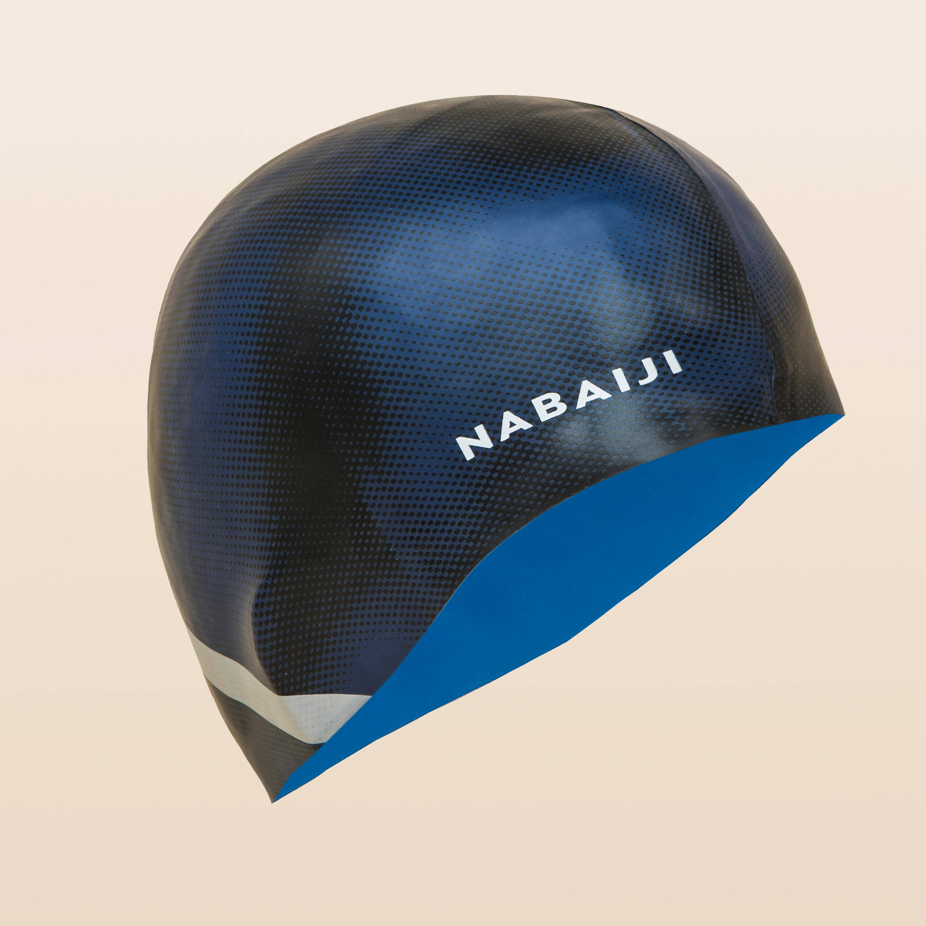 Adult Swimming Cap Silicone 56-60 Cm 500 Print Durable & Stretchable Black -  5