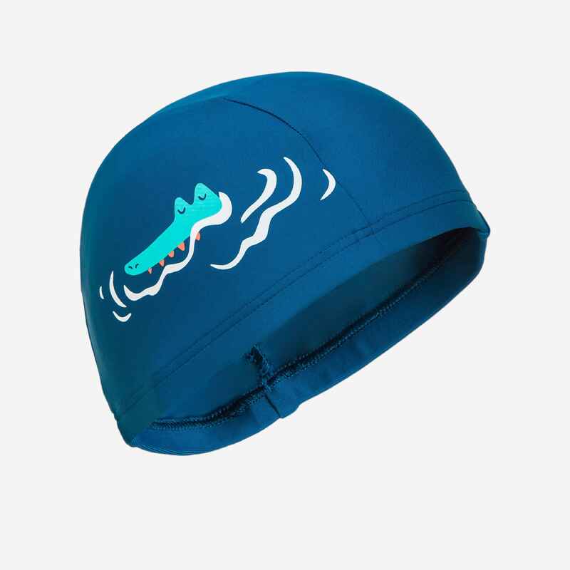 Mesh Swimming Cap Size S Croc Blue