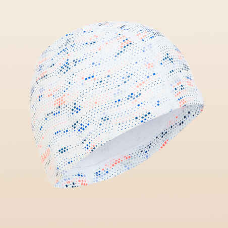 Mesh Silicone Swim Cap - PRINT FIRE WHITE