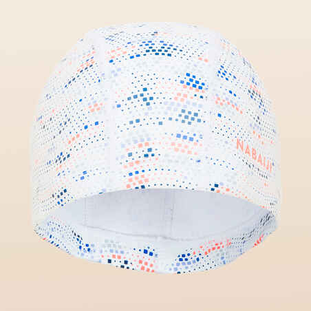 Mesh Silicone Swim Cap - PRINT FIRE WHITE