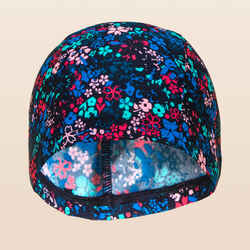 Mesh swim cap - Printed fabric - Lib blue turquoise pink