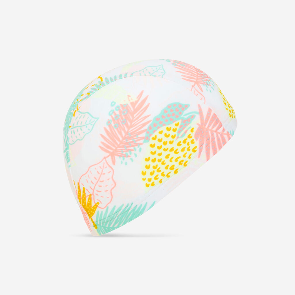 Bonnet de bain maille taille s fern blanc