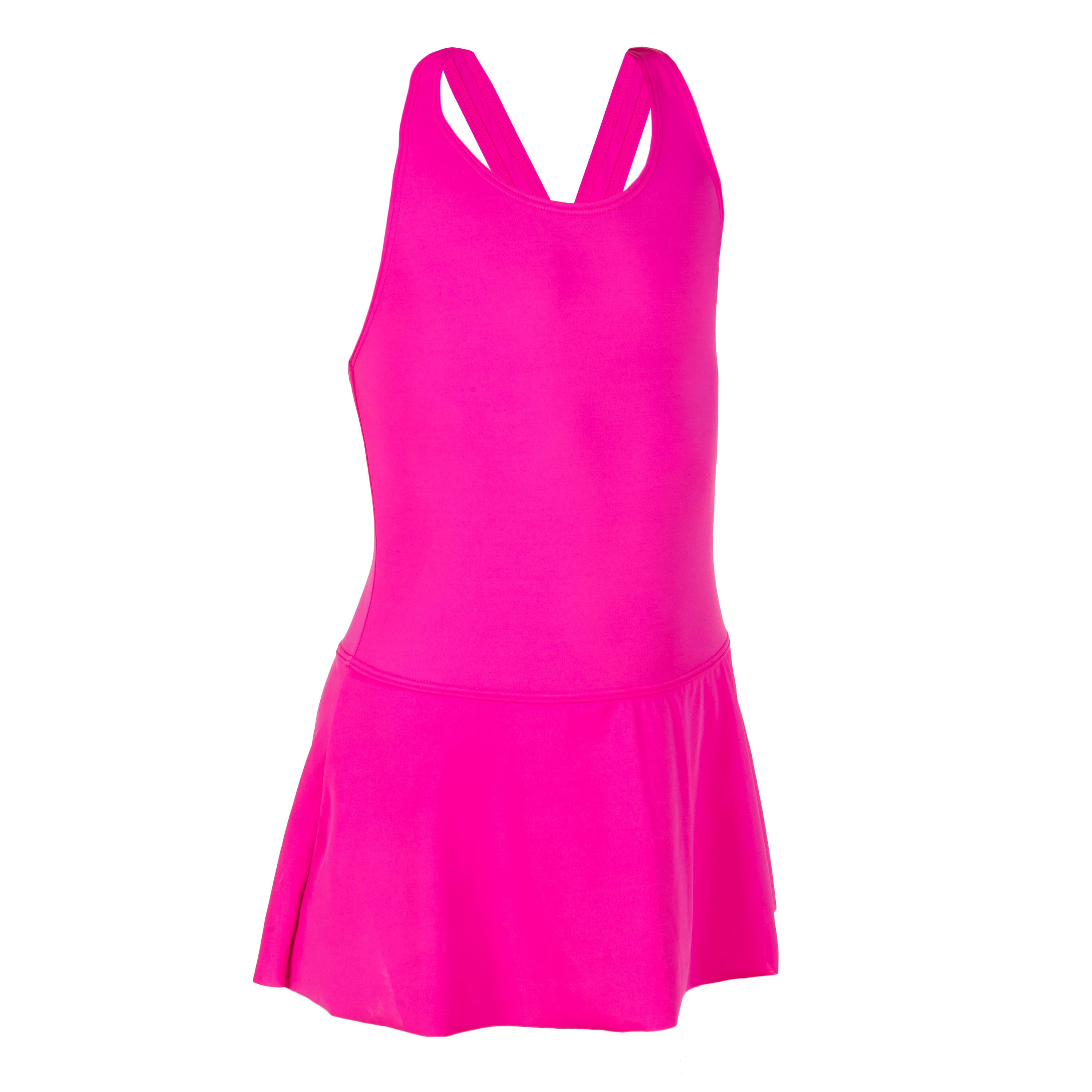 Maillot de Bain de Natation Fille 1 Pi ce Vega Jupette Rose