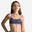 Haut de maillot de bain natation Fille - 100 Lila luna bleu