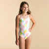 Jednodijelni kupaći kostim Lila Ama za djevojčice bijeli