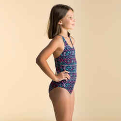 Girls’ Basic 1-piece Swimsuit Luna Blue