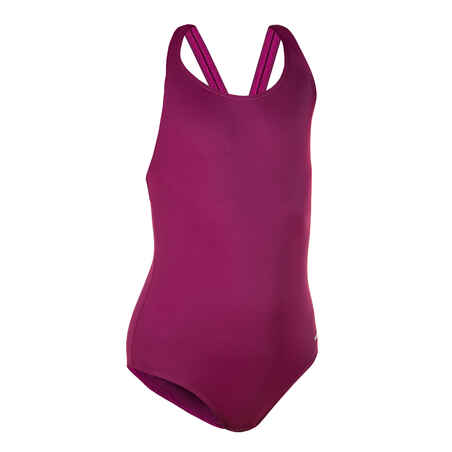 Paprastas vientisas maudymosi kostiumėlis, violetinės spalvos