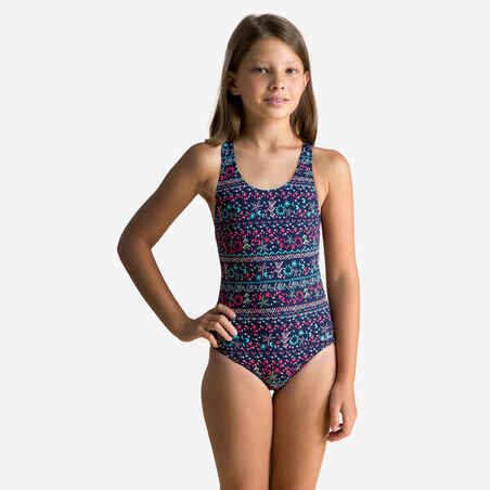 Girls’ Basic 1-piece Swimsuit Luna Blue