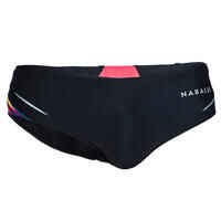 Bañador Hombre natación slip negro.  Disponible en talla grande