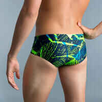 MEN'S SWIMMING SQUARE-CUT TRUNKS 900 - KOLI GREEN