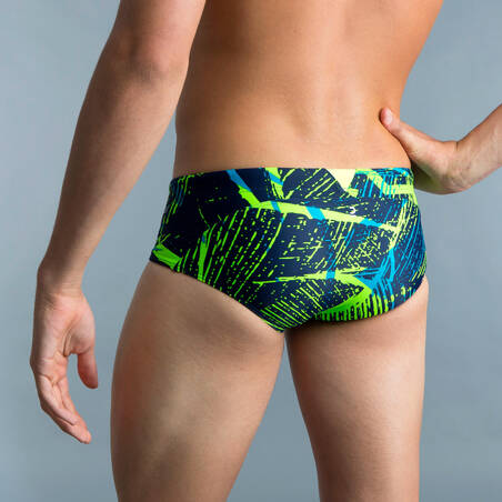 MEN'S SWIMMING SQUARE-CUT TRUNKS 900 - KOLI GREEN