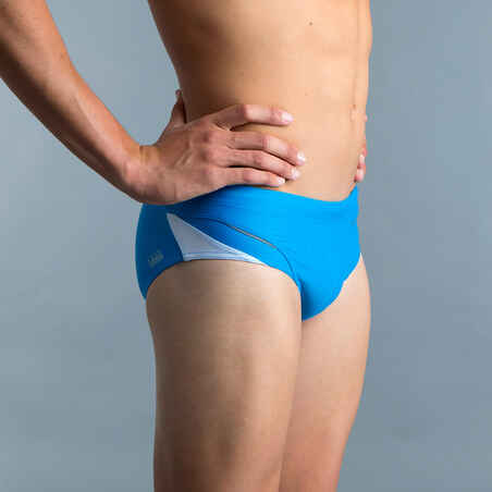 900 YOKE MEN'S SWIM BRIEFS - BLUE WHITE