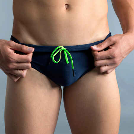 MEN'S SWIMMING TRUNKS SWIM BRIEFS 900 YOKE - BLUE GREEN