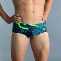 MEN'S SWIMMING SQUARE-CUT TRUNKS 900 - KOLI GREEN