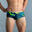 Bañador Hombre natación slip azul marino amarillo