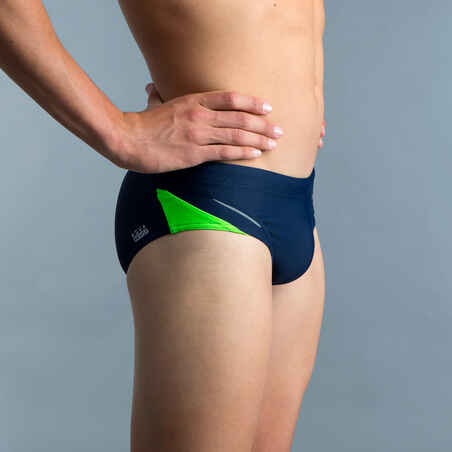 MEN'S SWIMMING TRUNKS SWIM BRIEFS 900 YOKE - BLUE GREEN