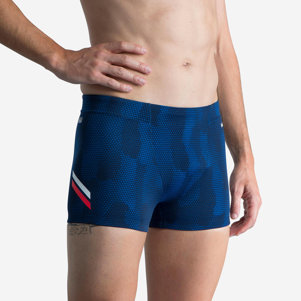 Men's Swimming Boxers Fiti - Trao Blue / Red / Beige