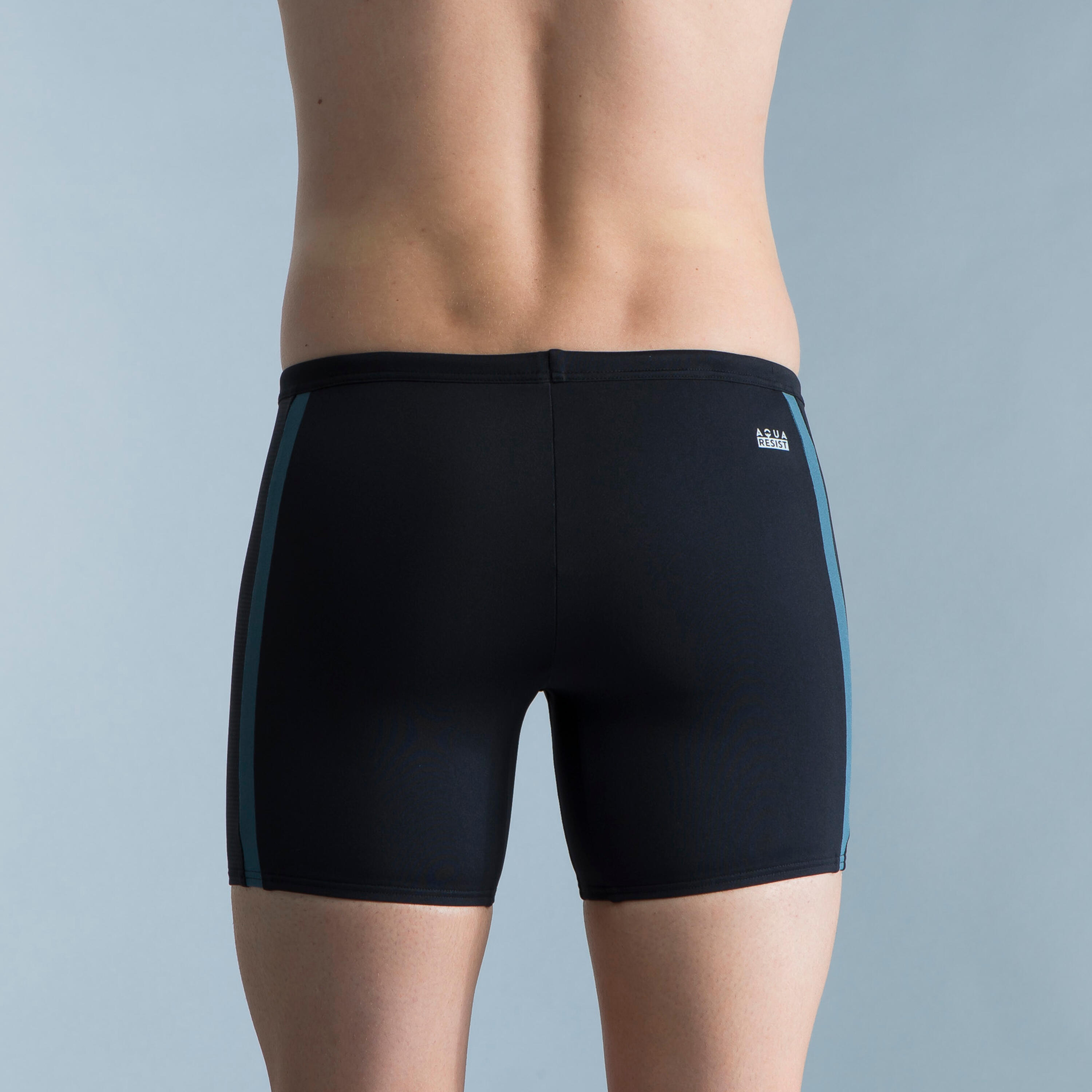 Bañador Hombre natación bóxer negro. 2/4