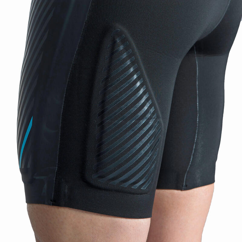 Neoprene Swimming Jammer 2.5 mm + lined panels Black / Turquoise