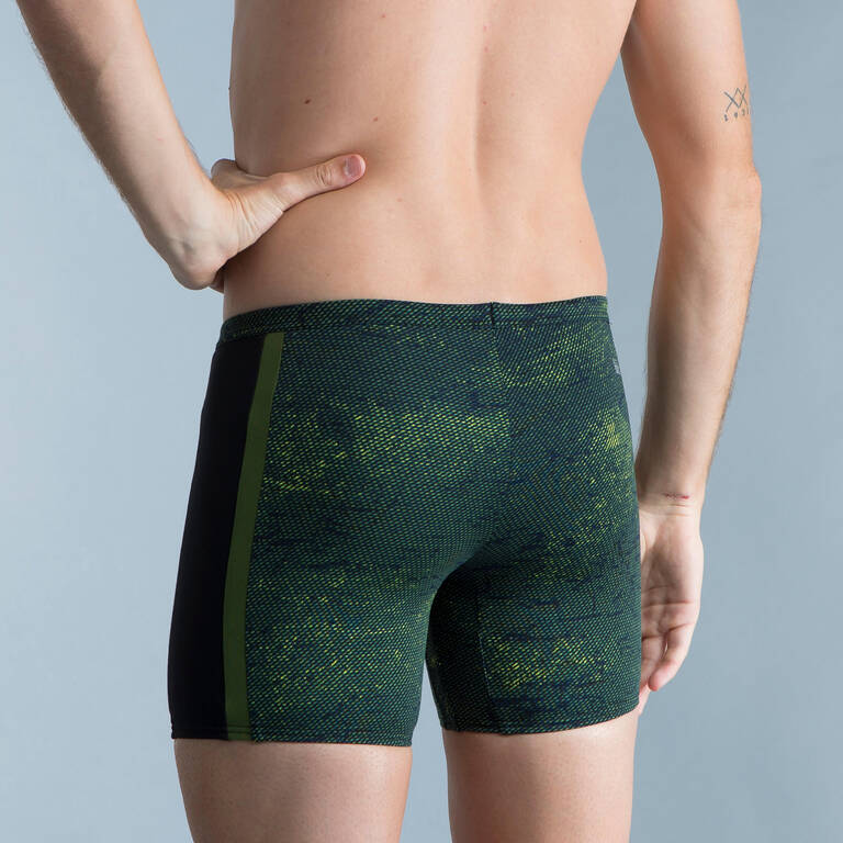 Swimming Long Boxers Yoko Green / Black / Lime Green