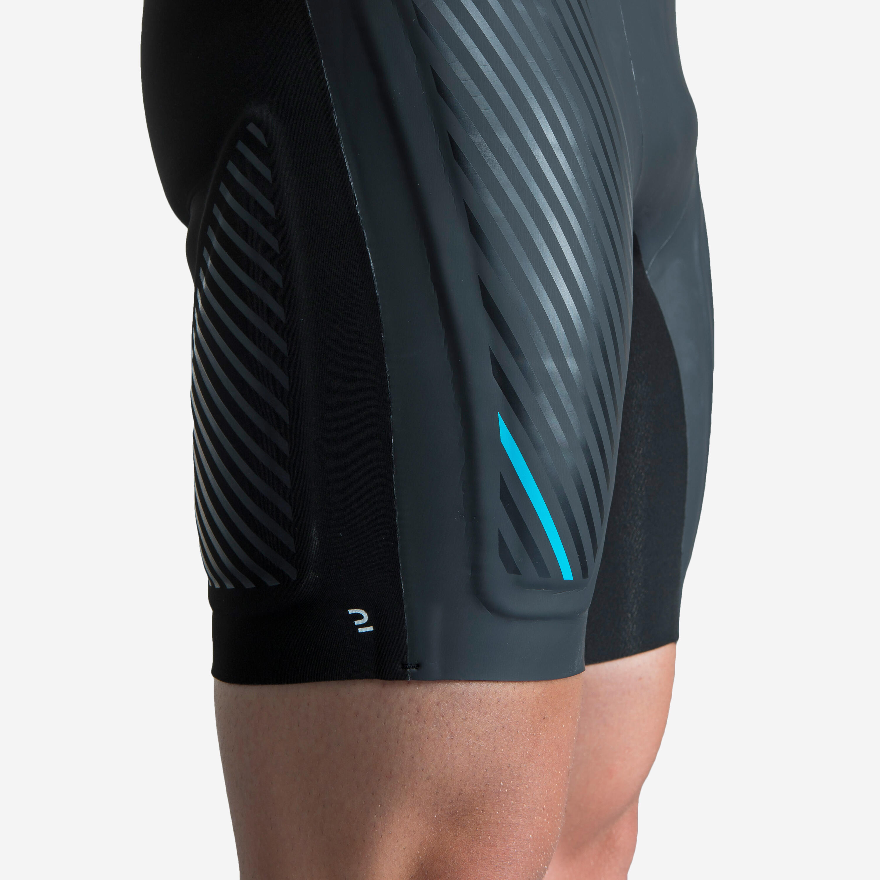 DECATHLON Pánske plavky Jammer neoprén 2,5 mm čierno-tyrkysové S · záber 6