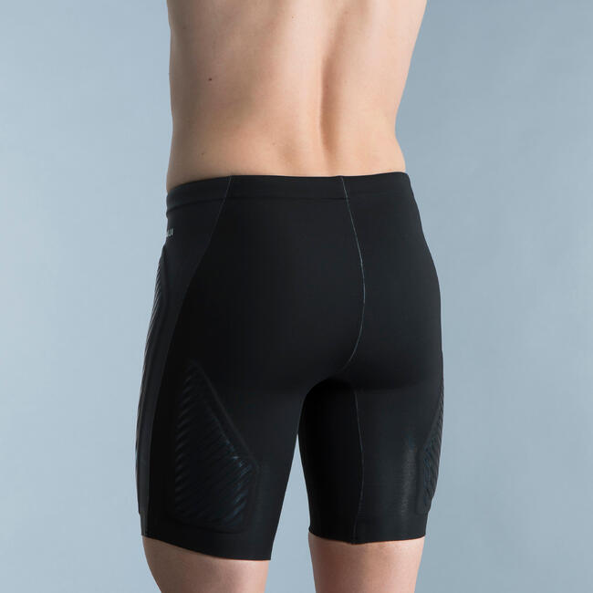 กางเกงว่ายน้ำนีโอพรีนทรงแจมเมอร์หนา 2.5 มม. พร้อมผ้าซับใน (สีดำ/ฟ้า ...