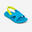 兒童款泳池拖鞋SLAP 100 BASIC-藍色/綠色