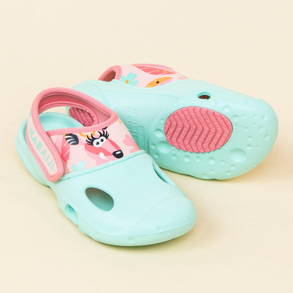 Chaussure Sabot Piscine enfant CLOG 500 Gazelle Menthe