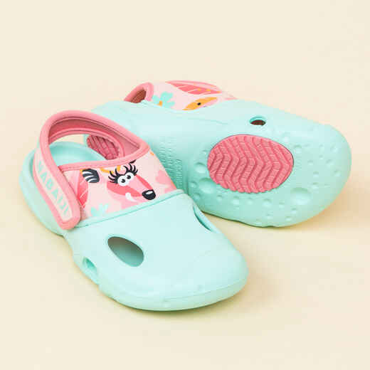 Bade-Clogs Kinder - 500 Tiger blau 