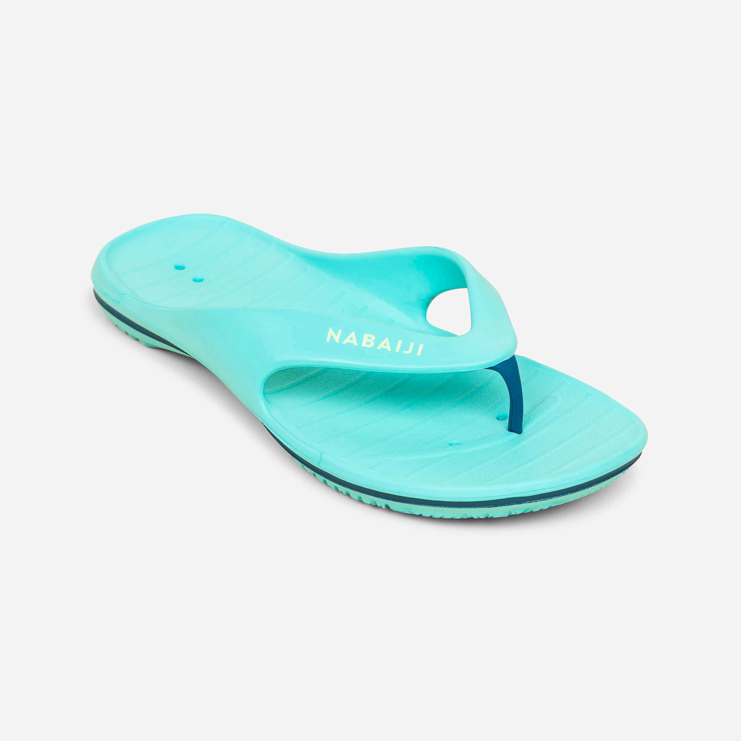 Nabaiji - Tongs De Piscine Femme - Tonga 500 - Turquoise Bleu - Tongs - Natation - Bleu-turquoise-vert - 37/38 - Decathlon