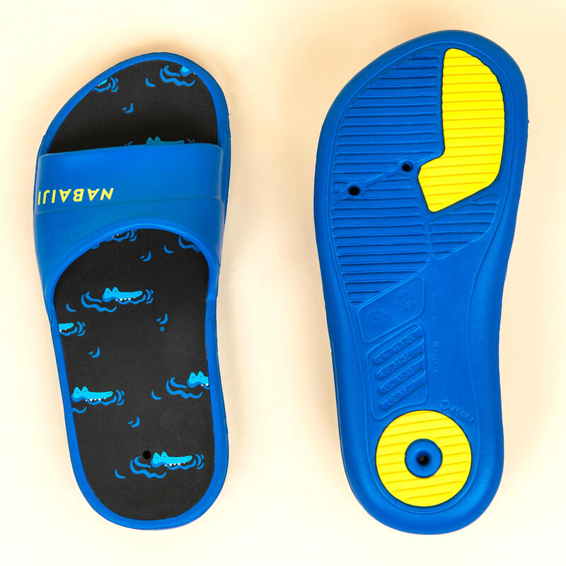 Dětské pantofle k bazénu Slap 500 Print Croco