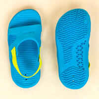 Kids' Pool Sandal SLAP 100 BASIC - Blue/Green