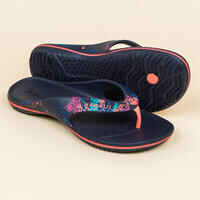 Women's Poolside Flip-Flops Tonga 500 Tra Navy Coral