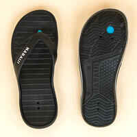 Men's Pool Flip-Flops - Tonga 500 - Black Blue White