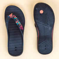 Women's Poolside Flip-Flops Tonga 500 Tra Navy Coral