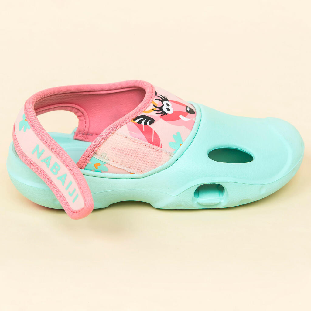 Bade-Clogs Kinder - 500 Tiger blau 