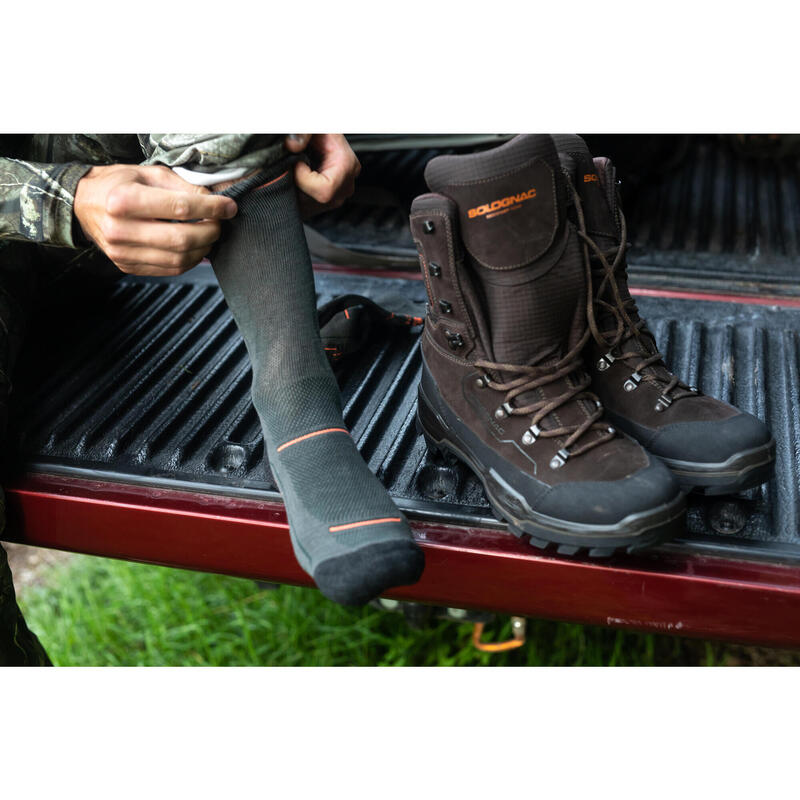 CHAUSSURES CHASSE IMPERMEABLES RESISTANTES MARRON CROSSHUNT 520