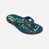 Kids Pool Flip-flips- Tonga 500 Print- Shark Blue