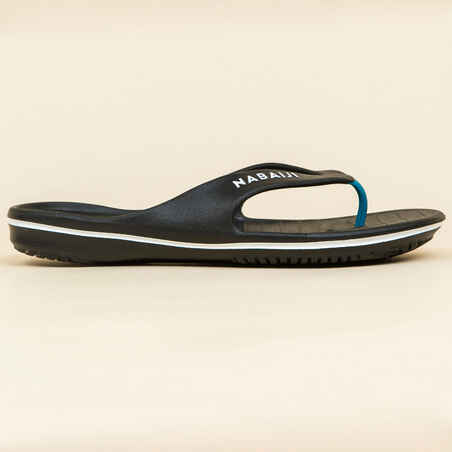 Men's Pool Flip-Flops - Tonga 500 - Black Blue White