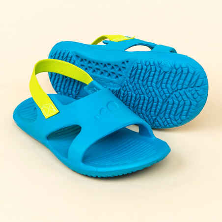 Sandale za bazen dječje 100 Basic plavo-zelene
