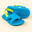 Sandali piscina bambino SLAP 100 BASIC azzurro-verde