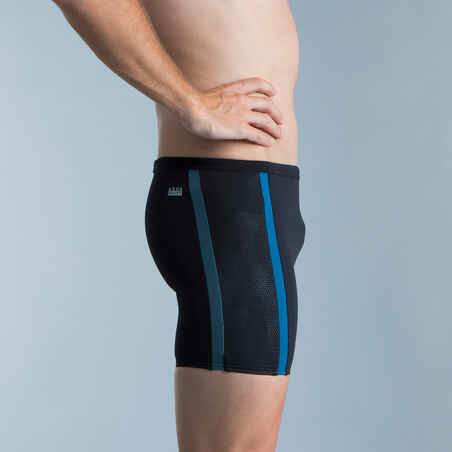 Men's Swimming Boxers - Yoko - Black/Grey/Blue