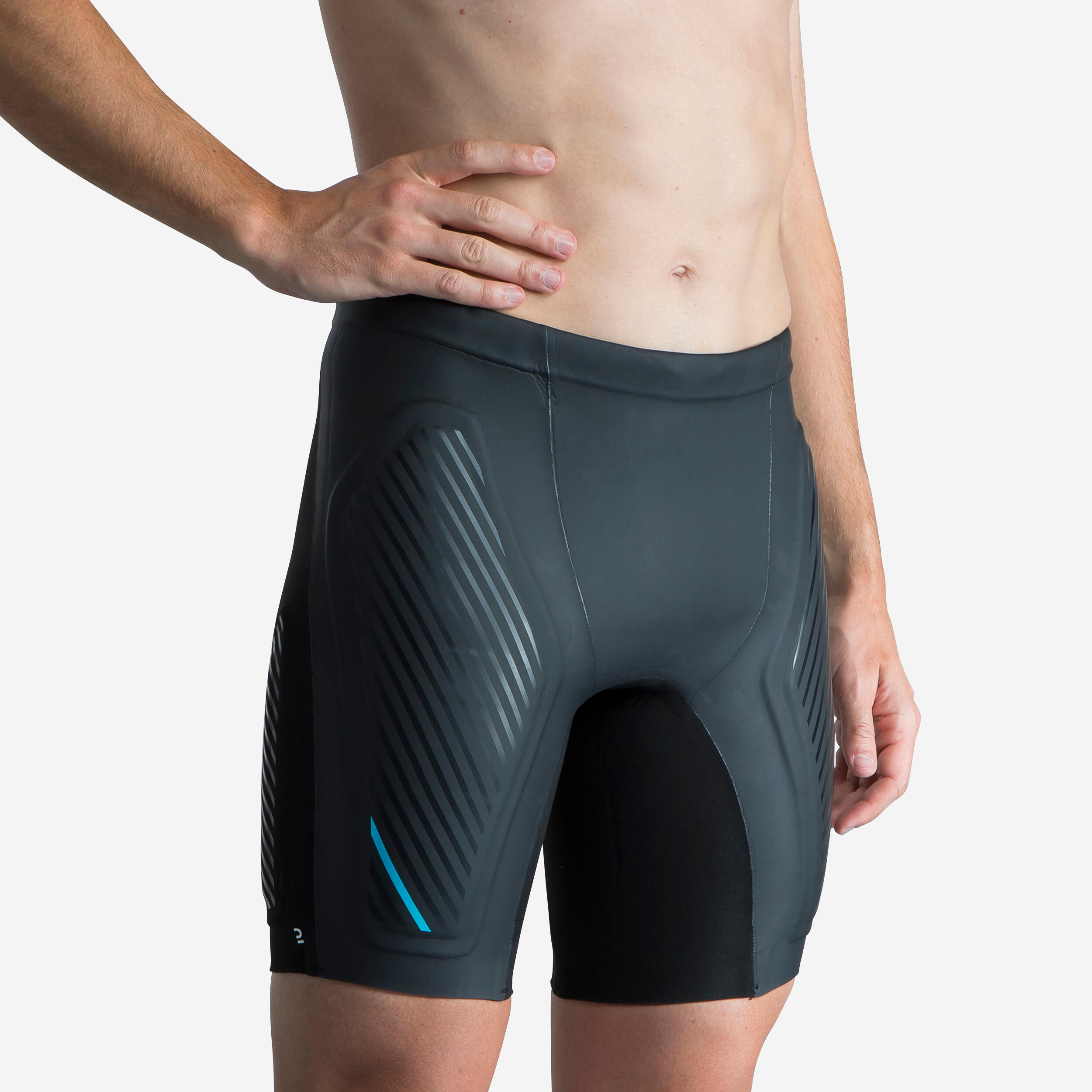 Ba ador Neopreno Hombre Nataci n Nabaiji Negro Turquesa 2 5 Mm Piezas Dobles