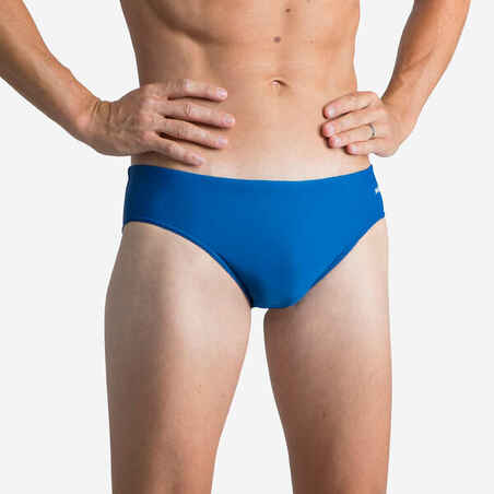 Traje de baño tipo brasileira de natación para hombre Nabaiji SLIP azul