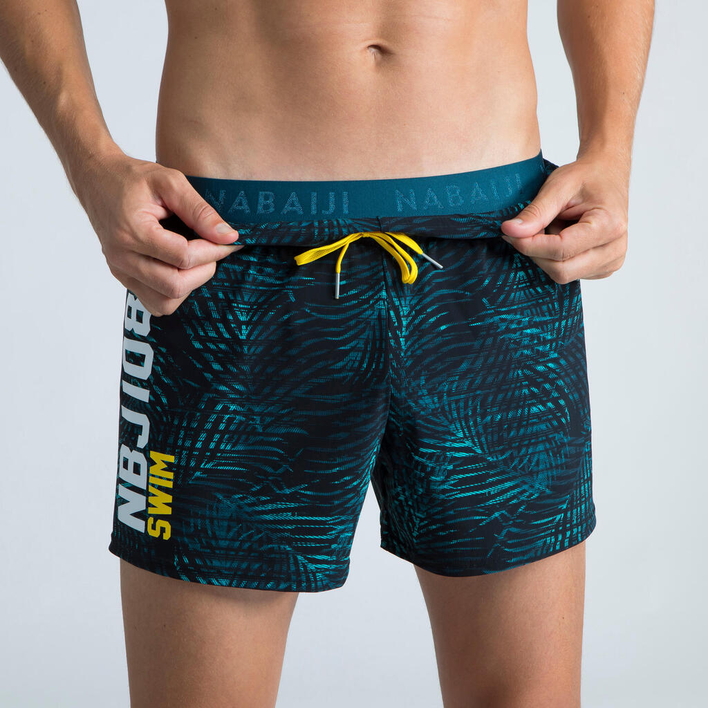 Pantaloneta de baño de natación para hombre Nabaiji Swimshort 100 negro