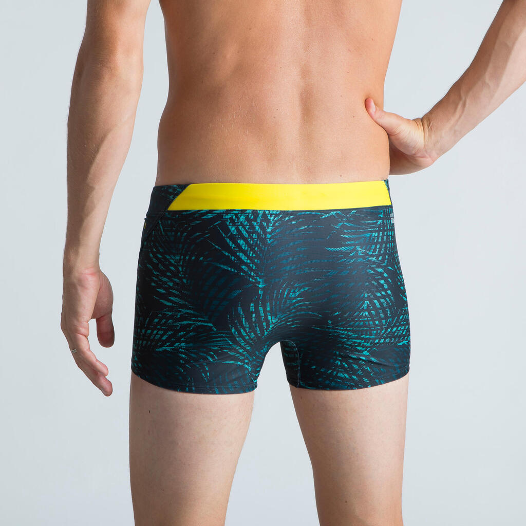 Men’s Swimming Trunks - Trunks 100 Full - Green Blue