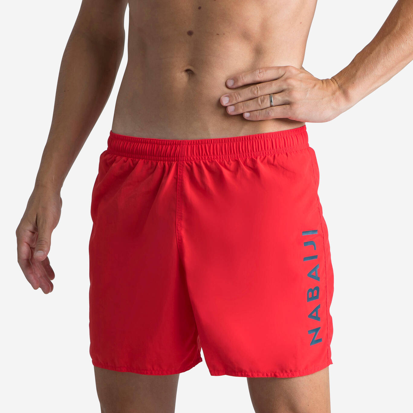 Celana renang pria - Swimshort 100 Basic - Merah Biru