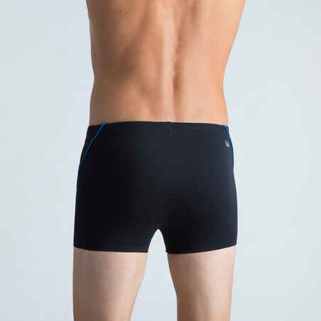 Men’s Swimming Boxers - Boxers 100 Plus - Black Blue