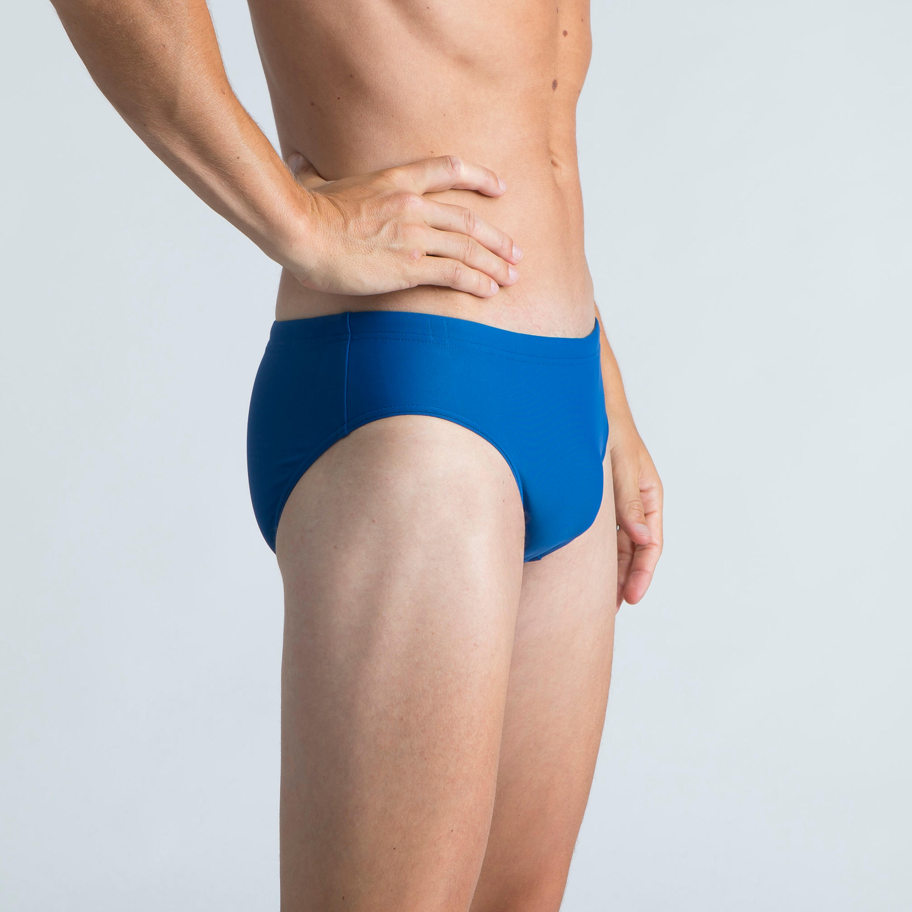 Men’s swimming briefs - trunks 100 Basic - Blue 2/4
